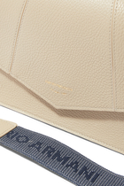 Deer-Print Leather Shoulder Bag With Card Holder